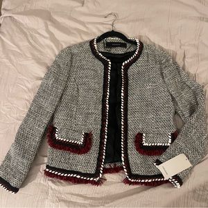 *BRAND NEW* ZARA Tweed Jacket with Beautiful Moroccan Details